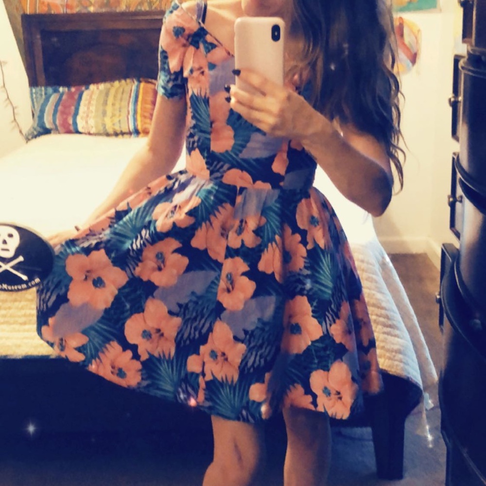 Beyond Retro tropical print dress